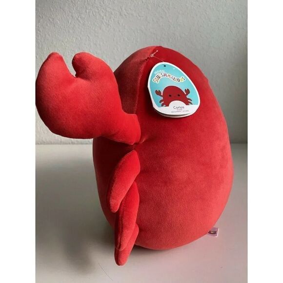 Squishmallows CARLOS The CRAB 12" Plush Soft Kellytoy Red 2019 NWT - Picture 2 of 6